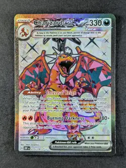 2023 Pokemon CHARIZARD EX #215/197 Obsidian Flames Ultra Rare English - Image 1