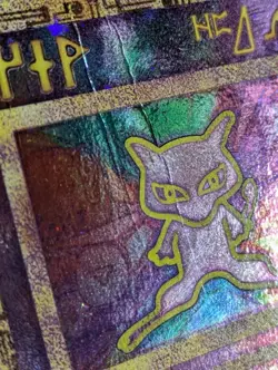 1999 Pokemon ANCIENT MEW Movie Promo Full Art Cosmos Holo Vintage Japanese - Image 3