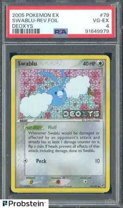 2005 Pokemon EX Deoxys #79 Swablue Reverse Foil PSA 4 VG-EX - Image 1