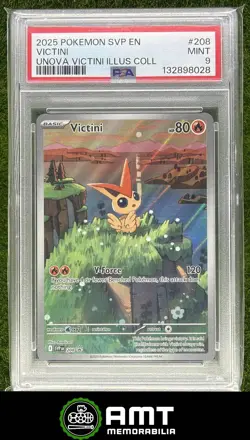 Victini PSA 9 2025 Pokemon Scarlet Violet Black Star Promo Unova Illustration 28 - Image 1