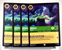 Disney Lorcana TCG Fabled Ursula Deceiver 90/204 Uncommon x4 Playset - Image 1