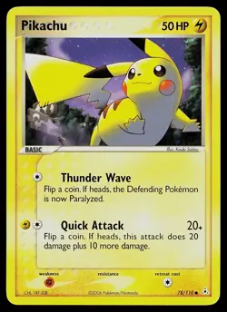 Pokemon Card - Pikachu Holon Phantoms 78/110 Common - Image 1