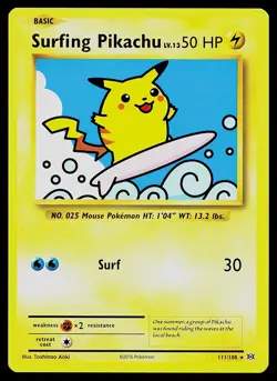 Pokemon Card - Surfing Pikachu XY - Evolutions 111/108 Secret Rare - Image 1
