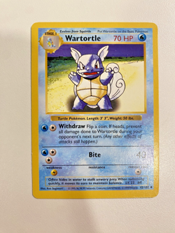 Wartortle 42/102 Base Set Shadowless Regular MP - Pokemon Card - Image 1