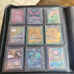 Pokemon 68 Card Binder Collection Lot Massive Rare Holos v gx ex vmax more look - Image 2