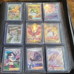 Pokemon 68 Card Binder Collection Lot Massive Rare Holos v gx ex vmax more look - Image 3