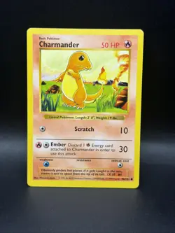 Pokemon TCG Charmander Card 46/102 Common Shadowless Base Set - Image 1