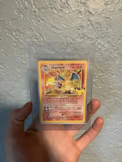 Pokemon CelabrationsTCG Charizard Base Set Holo Rare 120 HP Card 4/102 English - Image 1