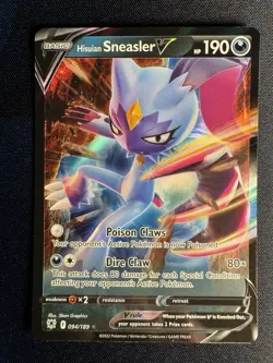 Hisuian Sneasler v Holo Card 094/189 Astral Radiance Fresh Pull NM/M Pokemon TCG - Image 1