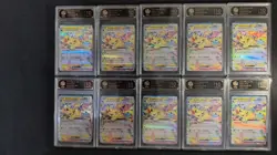 2025 Pokemon Japanese Pikachu ex 044/193 TOC 10 PRISTINE Graded Card Lot*10 GL15 - Image 1