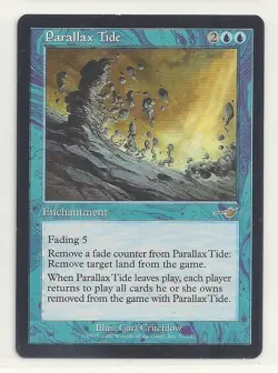 MTG NEMESIS: 1x NM- Parallax Tide Magic the Gathering Card Remove Target Land - Image 1