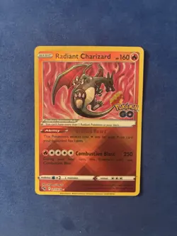 Radiant Charizard 011/078 Pokemon GO Radiant Rare Holo 160 HP Card - Image 1