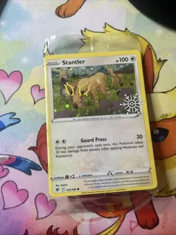 Stantler 2023 Advent Calendar Snowflake Stamp Promo Pokemon Card 125/189 Sealed - Image 1