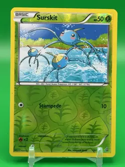 Surskit 13/160 Pokemon Reverse Holo Primal Clash Common Near Mint Card (NM) D0 - Image 1