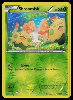 Pokemon Card Primal Clash Shroomish 15/160 Common Reverse Holo - Image 1