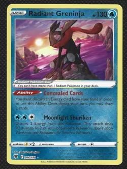 Radiant Greninja 046/189 - 2022 Pokemon TCG Astral Radiance Rare Card - Image 1