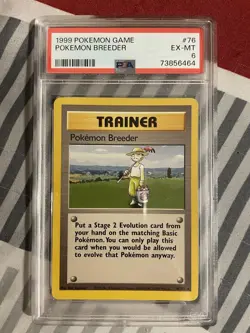 1999 Vintage Pokemon Base Set Pokemon Breeder WOTC Unlimited PSA 6 - Image 1