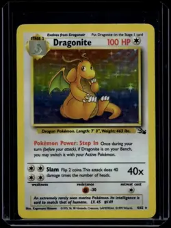 Pokemon TCG Dragonite 4/62 Fossil Holo Rare MP - Image 1