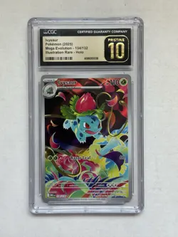 Pokemon TCG Ivysaur 134/132 Mega Evolution Illustration Rare CGC 10 Pristine - Image 1