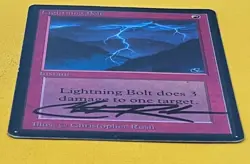 MTG LIGHTNING BOLT (Signed) Beta (OldManMTG 013-315) - Image 5
