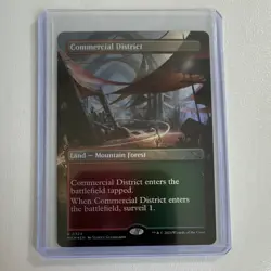 Magic: The Gathering Commercial District Borderless Foil Rare Land MKM 324 - Image 1