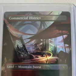 Magic: The Gathering Commercial District Borderless Foil Rare Land MKM 324 - Image 3