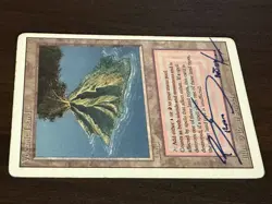 MTG Revised Dual Land Volcanic Island Reserved List 1994 Magic LP Signed - Image 3