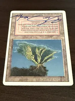 MTG Revised Dual Land Volcanic Island Reserved List 1994 Magic LP Signed - Image 4