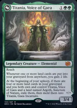 Titania, Voice of Gaea [The Brothers' War] Magic MTG - Image 1