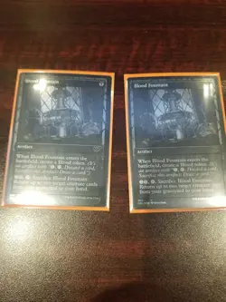 MTG Blood Fountain Foil NM Double Feature Monochrome - Image 2
