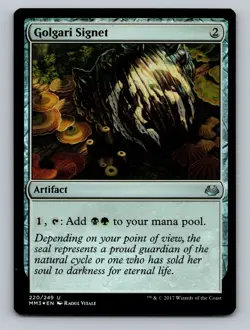 Golgari Signet #220 Artifact Modern Masters 2017 Foil NP MTG Near Mint or Better - Image 1