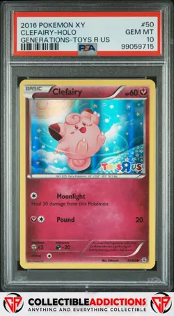 2016 Pokemon Xy Generations #50 Clefairy-Holo Generations-Toys R Us PSA 10 - Image 1