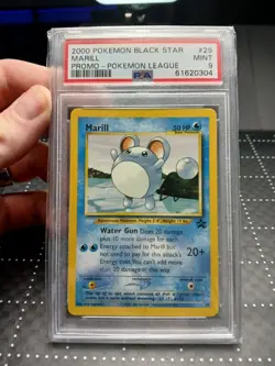 2000 POKEMON PROMO BLACK STAR POKEMON LEAGUE #29 MARILL PSA 9 - Image 1