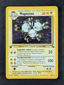 1999 Pokemon MAGNETON #11/62 Fossil 1st Edition Unlimited Galaxy Star Holo Rare - Image 1
