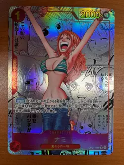 One Piece Card Nami OP01-016 Manga Comic Alt Art Parallel The Best JP Used - Image 1