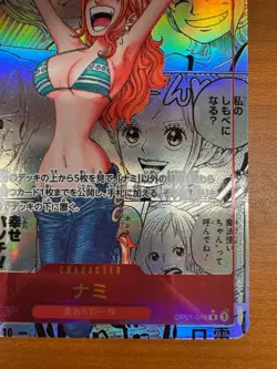 One Piece Card Nami OP01-016 Manga Comic Alt Art Parallel The Best JP Used - Image 5