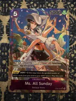 Ms. All Sunday (Alternate Art) OP04-064 One Piece Kingdoms of Intrigue Foil - Image 1