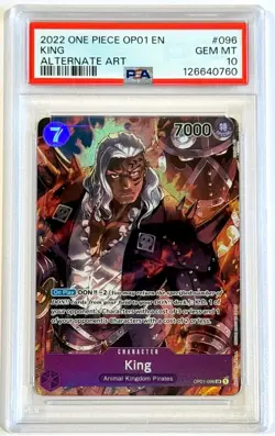 2022 One Piece King OP01-096 Alternate Art PSA 10 Gem Mint English - Image 1