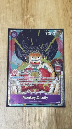 Bandai Card Fest 25-26 One Piece Monkey.D.Luffy Afro Promo Card OP07-073 NM - Image 1