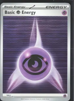 Pokemon Psyschic Energy Horizontal Holo SVE 018 SV: Black Bolt White Flare - Image 1