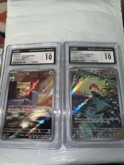 2 Art Rare Cgc 10 Graded Japanese Pokemon Cards Skwovet and Scream Tail - Image 1