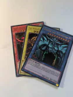 Yugioh! 3-Card Complete God Set Obelisk, Slifer, & Ra Ultra Rare LC01 Limited NM - Image 1