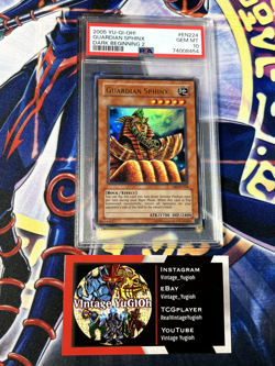 G1N Yugioh PSA 10 Guardian Sphinx DB2EN224 Ultra Rare POP 3 - Image 1