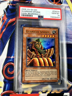 G1N Yugioh PSA 10 Guardian Sphinx DB2EN224 Ultra Rare POP 3 - Image 2