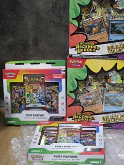 Pokemon TCG Mega Evolution Ascended Heroes First Partners Deluxe Pin Collection - Image 2