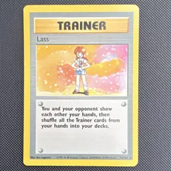 Pokemon Lass Base Set Unlimited Rare Regular English 75/102 1999 Trainer Card - Image 1