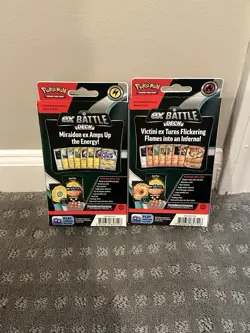 2 DECKS Victini & Miraidon Pokemon ex Battle Deck Starter English 60 Cards Per - Image 2