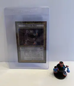 Yugioh Dungeon Dice Monsters Thunder Ball Figure ST-02 1996 & Card - Image 1