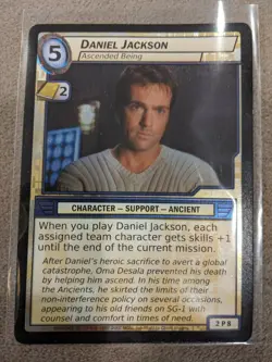 Stargate CCG TCG Daniel Jackson Ascended Being Promo Foil Card - Image 1