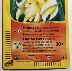 Ninetales Expedition Pokemon Card E-Series Reverse Holo 21/165 LP Condition - Image 2
